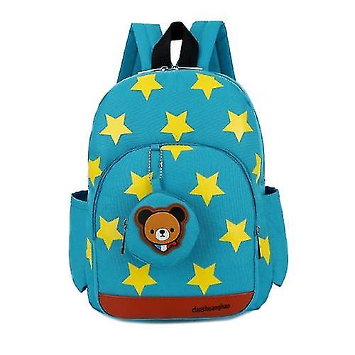 Nylon Stars Printing Kindergarten Children Backpack Schoolbag