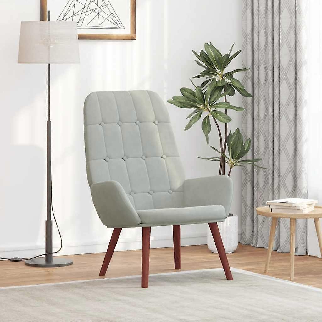 浅灰色天鹅绒躺椅