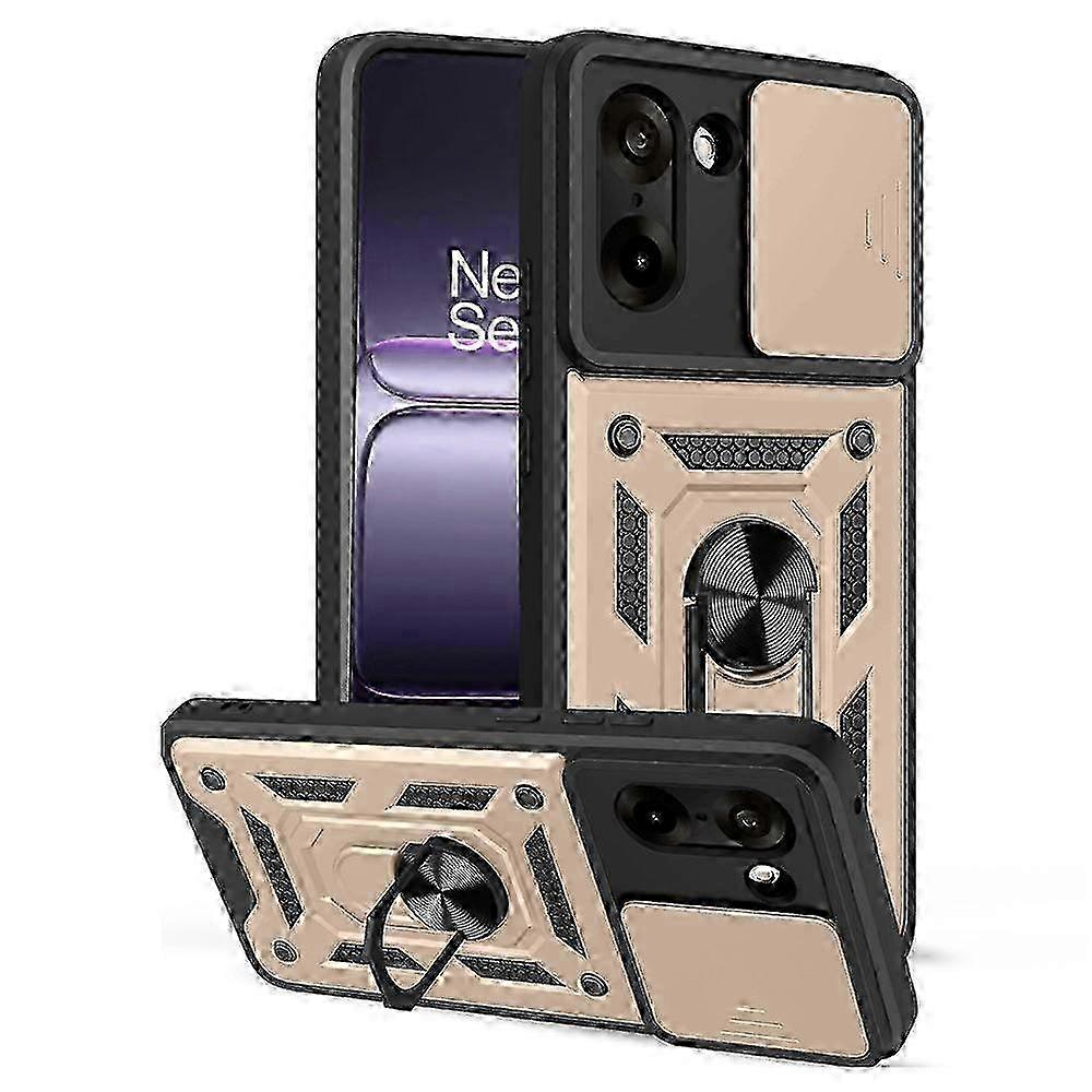 Compatible For OnePlus Nord CE5 5G Case with Slide Camera Lid PC + TPU Kickstand Phone Cover