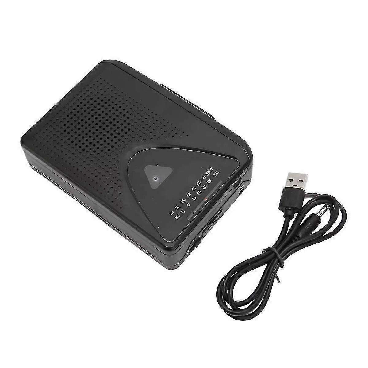 Portable retro cassette player for indoor with stereo sound and dual charging