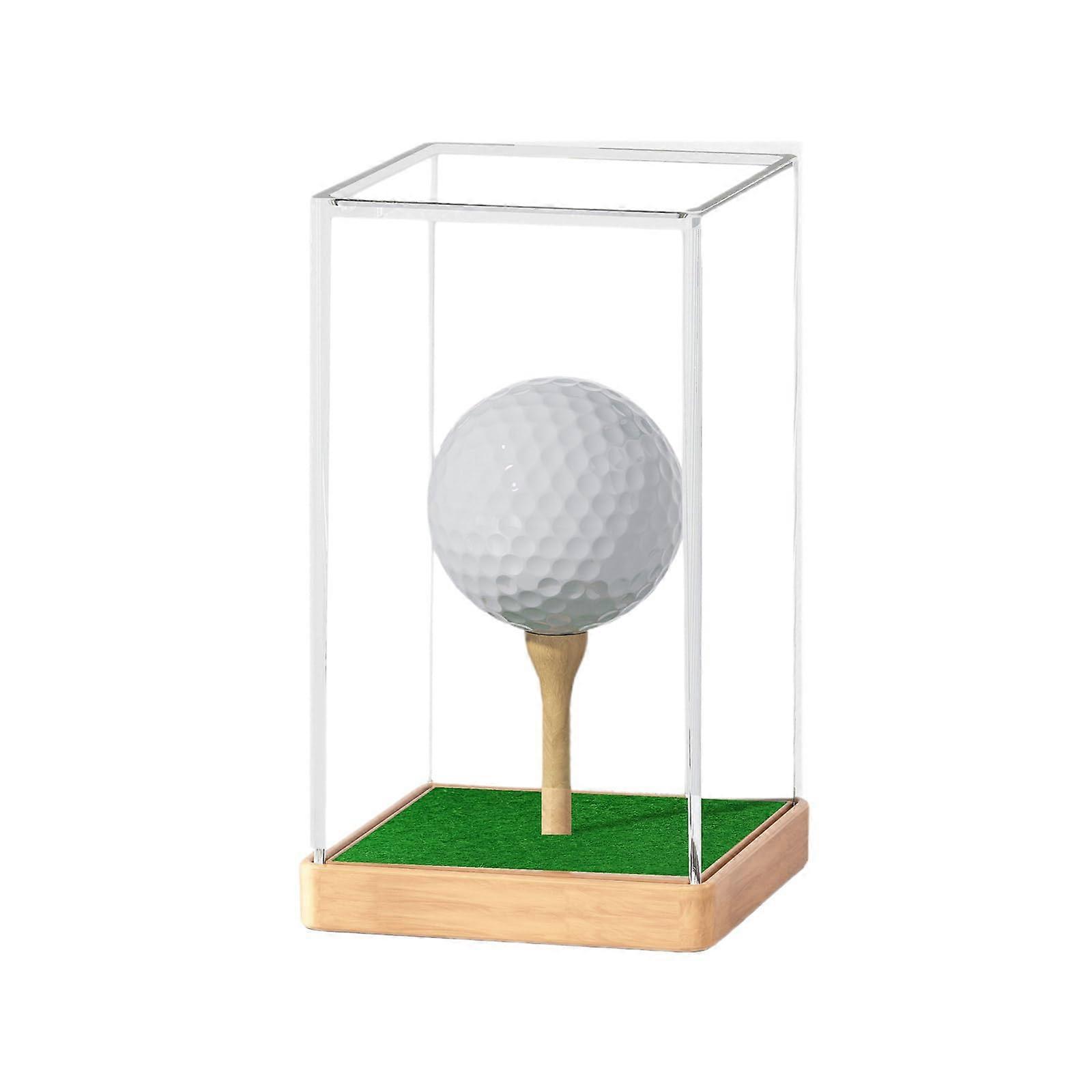 Acrylic Golf Ball Storage Box Display Case with Dustproof Cover, Collector Organizer for 12 Balls, Clear Design