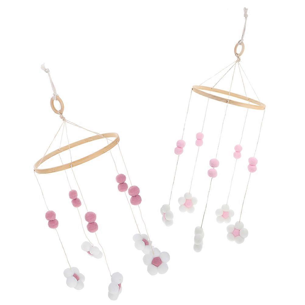 Nursery Decor Bed Mobile for with Wooden Wind Chime