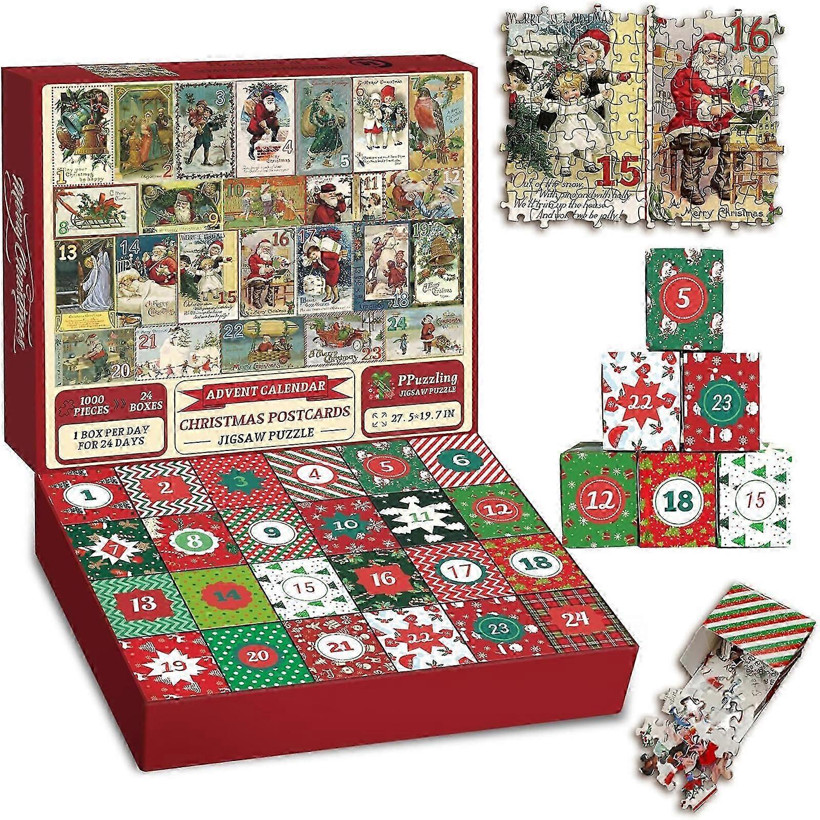Christmas Advent Calendar Puzzle 1000 Pieces Advent Calendar Puzzle Advent Calendar Children Adults Women Men