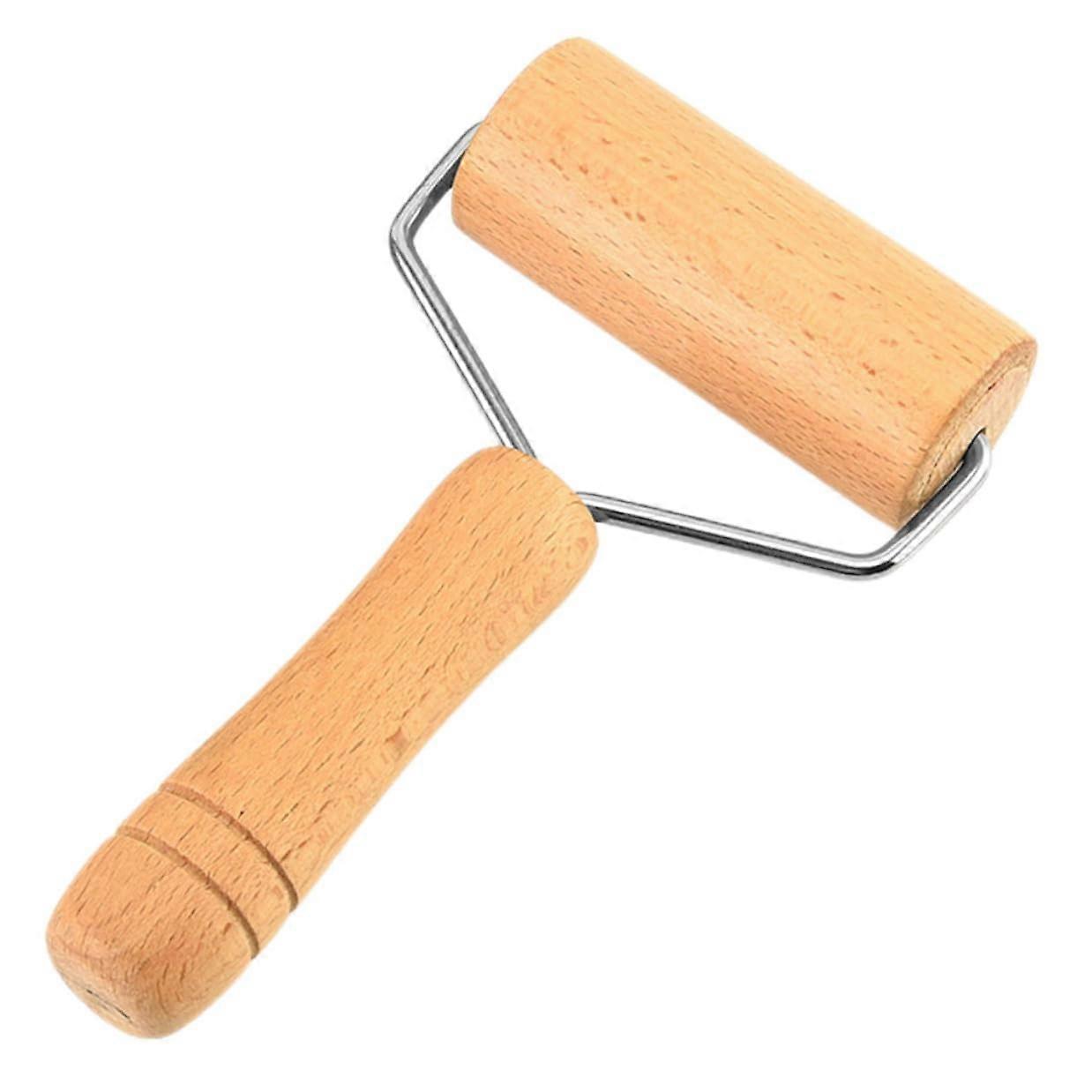 Nonstick Wooden Rolling Pin with Ergonomic Handles for Baking Pizza Pasta and Cookie Dough