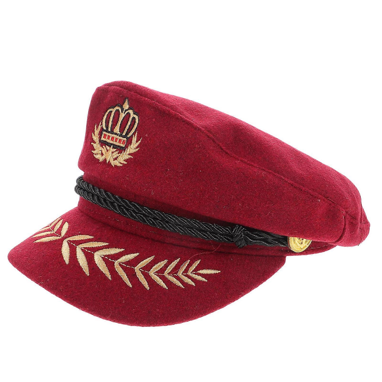 Boat Captain Hat with Flat Top Design for Halloween