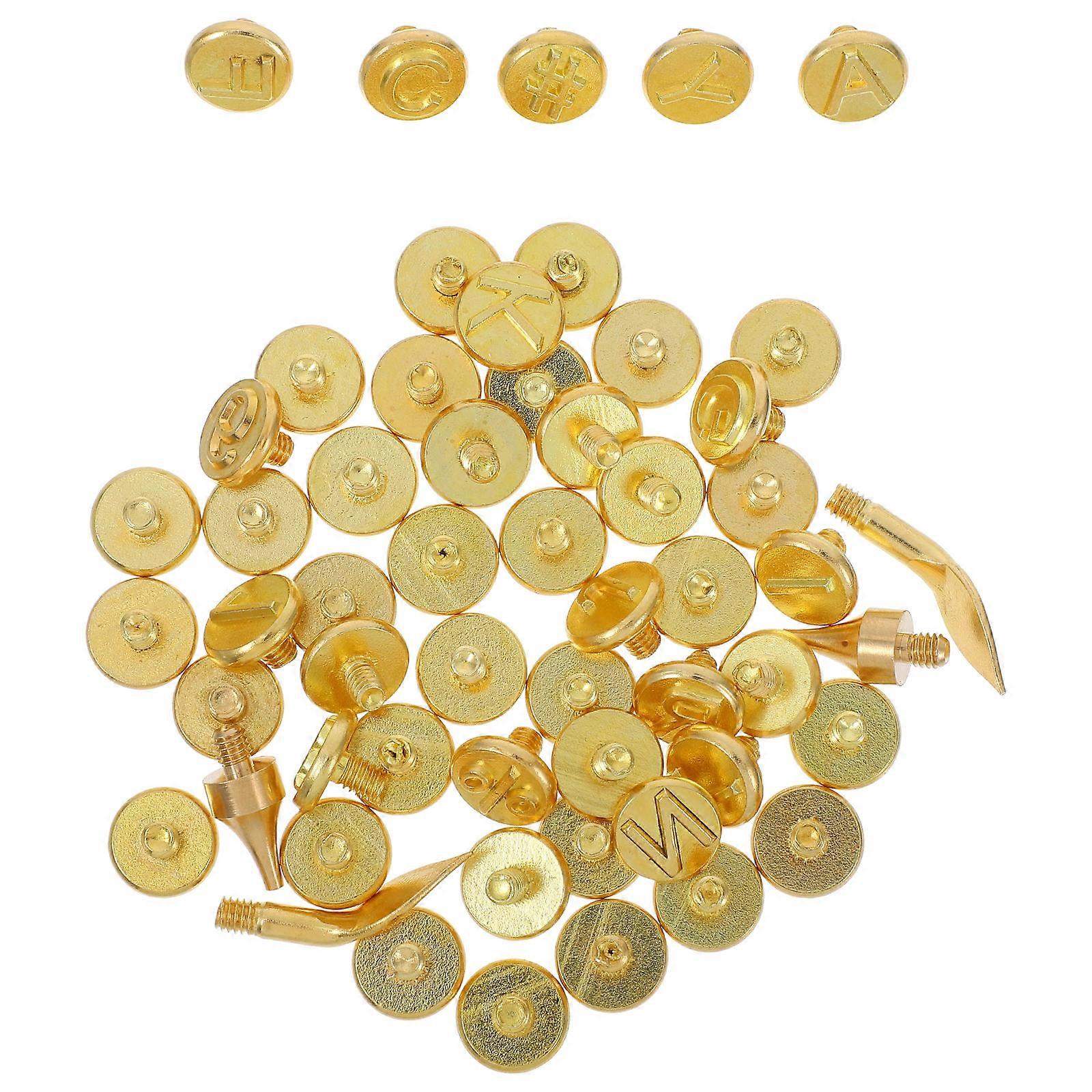 Pyrography Tool Kit Letter Wood Burning Tips For Artists Makers Personalization Engraving Copper 56Pcs