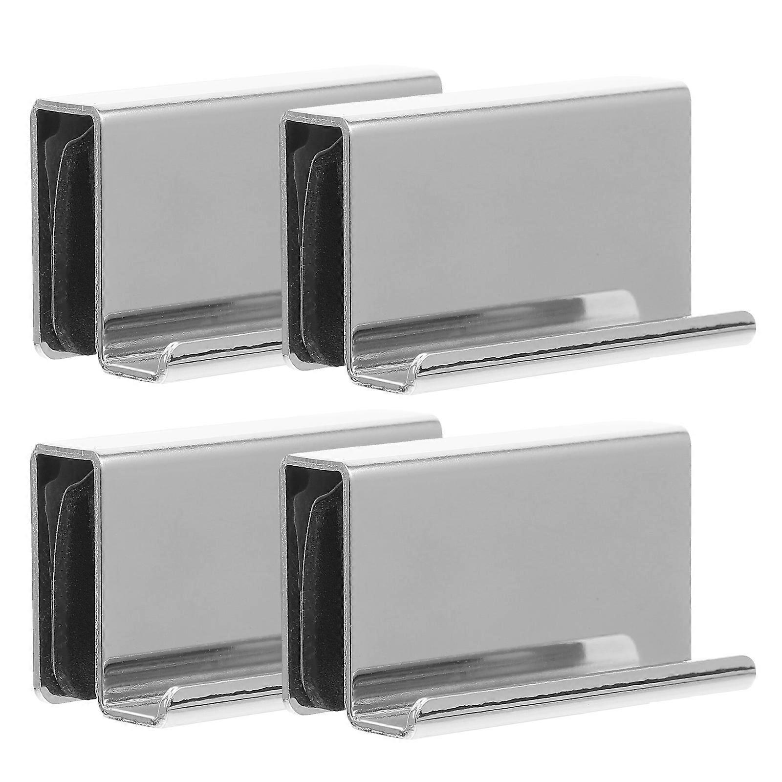 4pcs Showcase Door Clip Handle Replacement Robust Glass Door Puller Set