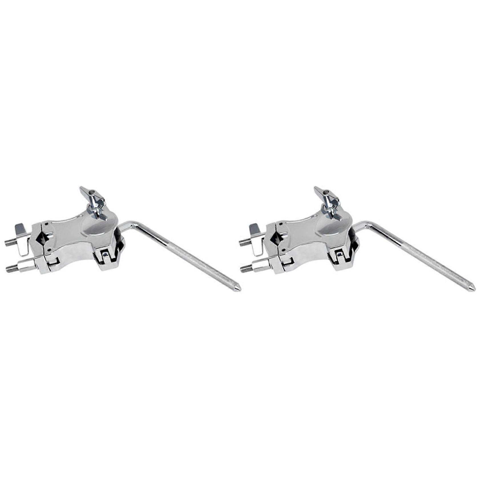 2X Drum Clamp Metal Drum Stand Extension Clip Rod Connecting Bracket Clip Percussion Drum Accessories Instruments