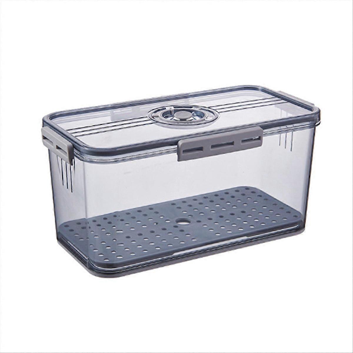 Bread Box Bread Boxes for Kitchen Counter Airtight, with Lid Grey