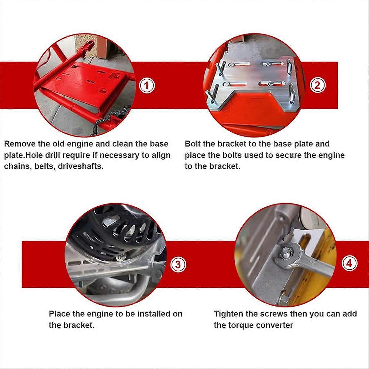 Motor Engine Mount Adjustable Adapter Bracket Plate