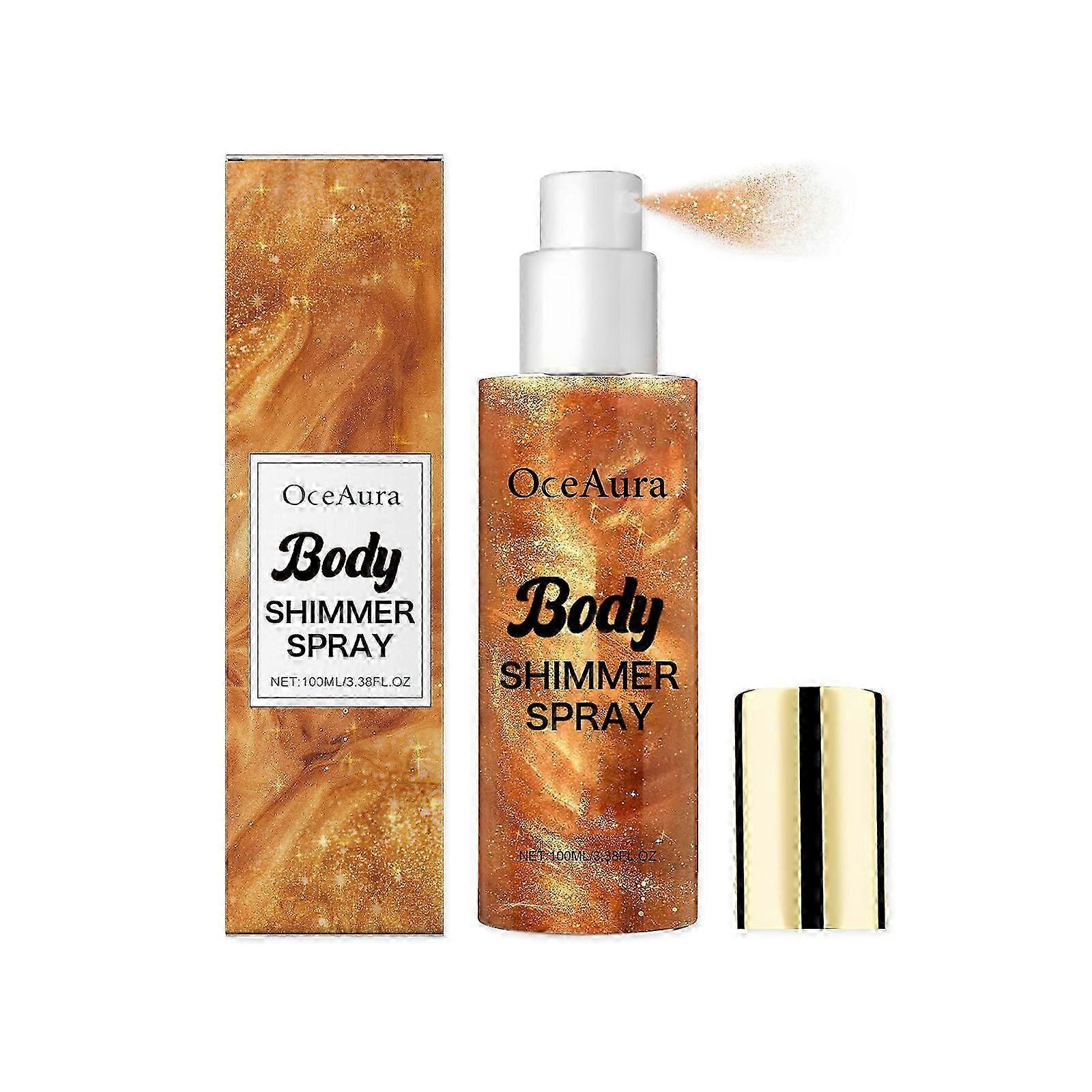 Radiant Body Glow Spray  Natural LongLasting NonSticky Shimmering Finish, Easy Application, 100ml for a Bright, Vibrant, and Glamorous Look