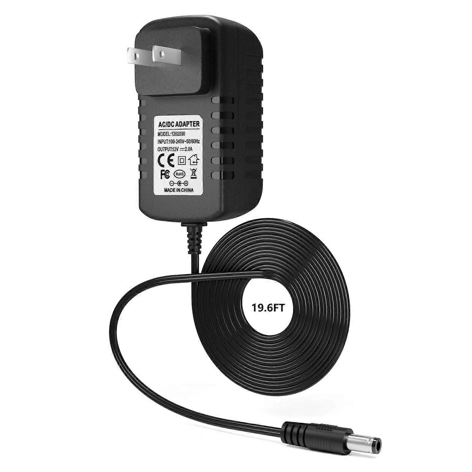 Power Adapter 19.6ft Extra Long Cord for Masterbuilt Gravity Series 560 800 1050 Digital Charcoal Grill