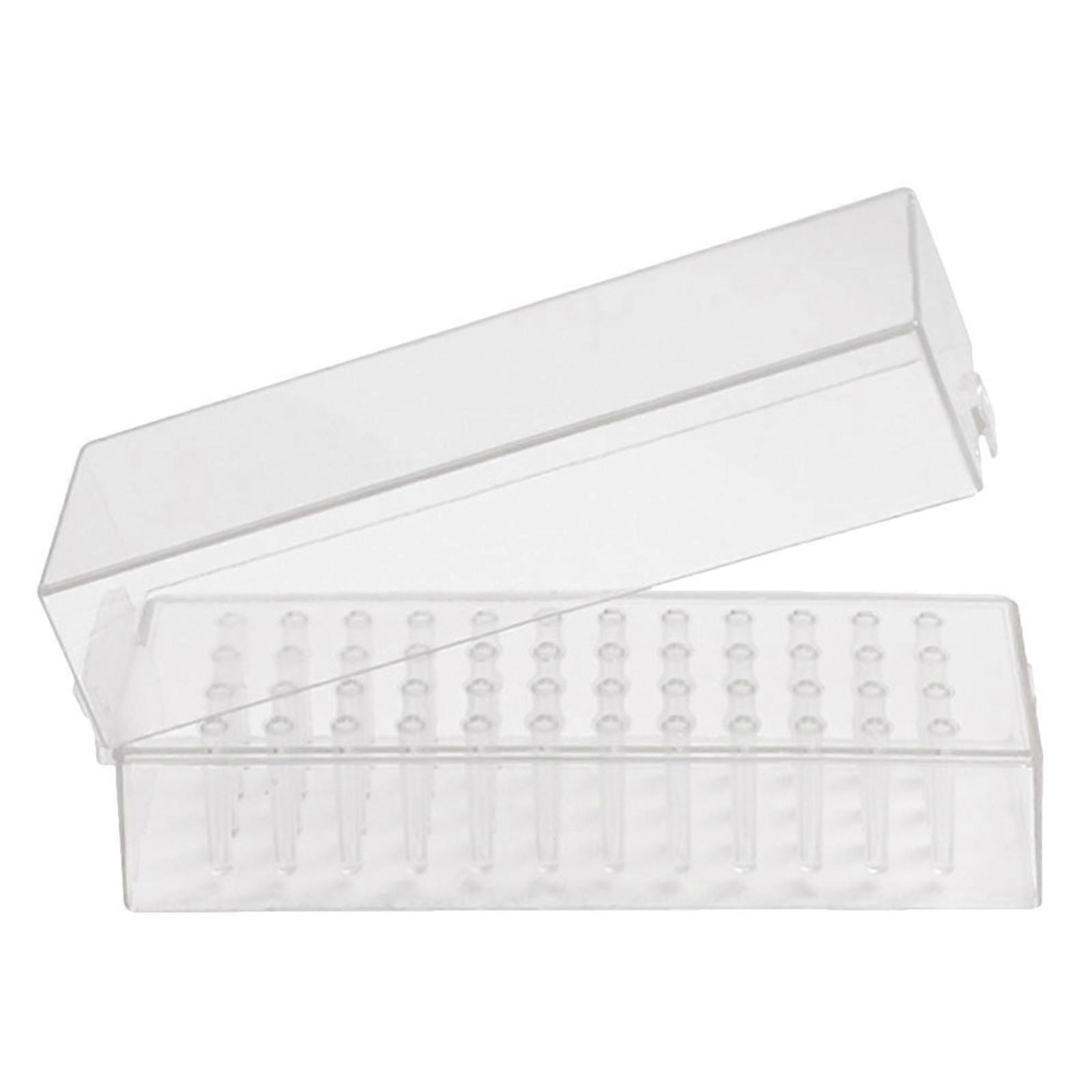 Nail Drill Bits Storage Box Sturdy Plastic Manicure Grinding Head Display Box