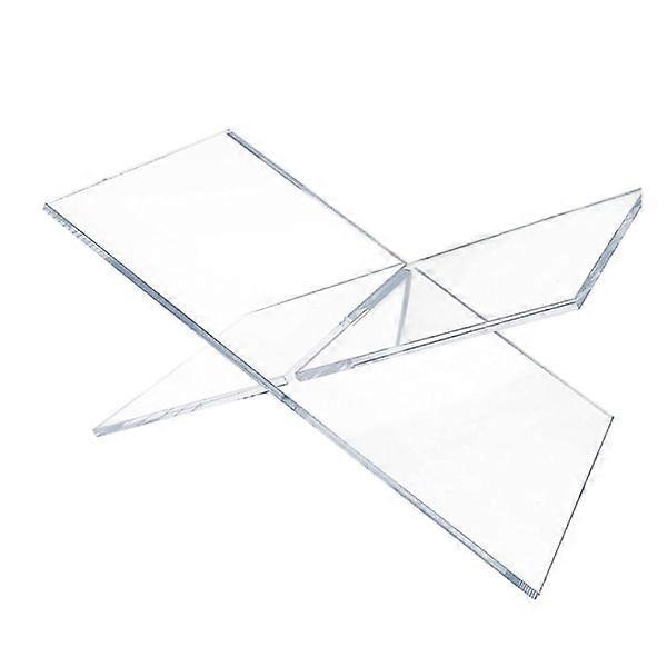 Transparent acrylic bookshelf X-shaped structural bookshelf