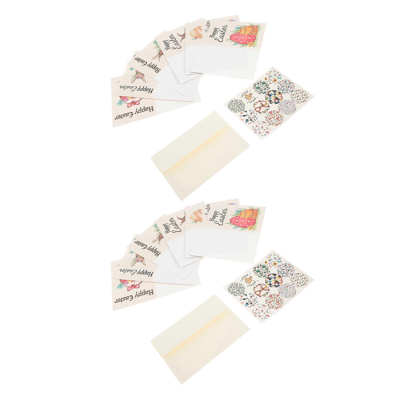 Paper 24Sets for Festival Easter Greeting Light Yellow