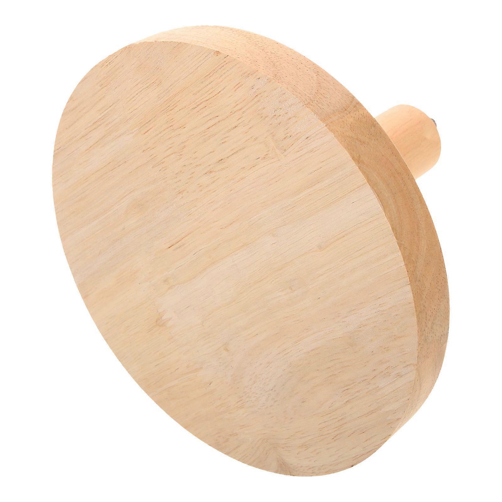 Mannequin Head Base Wood Support for Display with Natural Chocolate Color