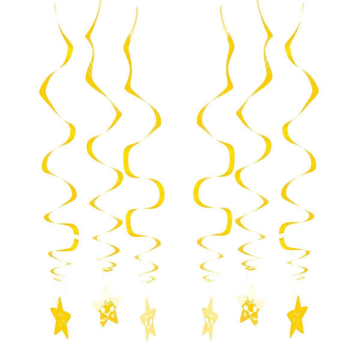 Spiral Hanging Decorations for Party Use 18Pcs Gold