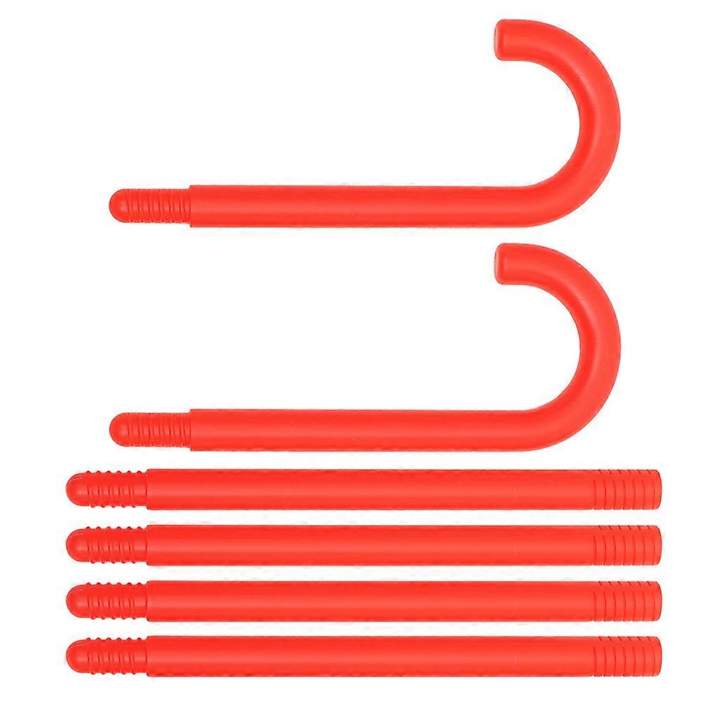 Toy Kids Dance Cane for Dance Performance 2Pcs Red Plastic