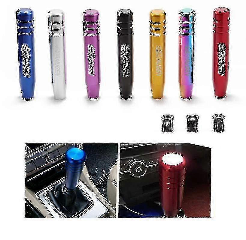 Extended aluminum alloy shift lever ball joint for manual transmissions, colorful