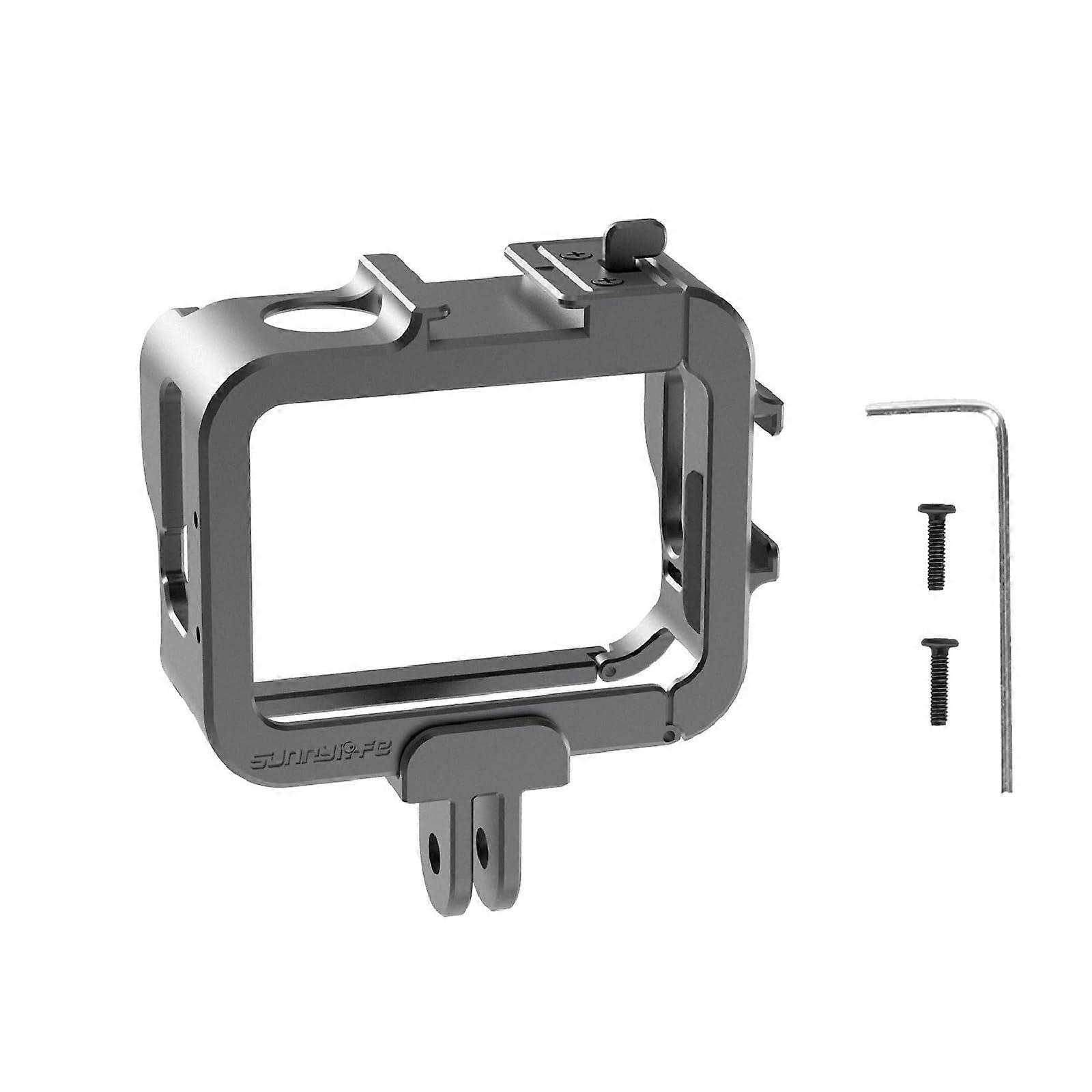 Aluminum Cage Frame for Insta360 GO 3, Protective Housing with Cold Shoe Mount, Compatible with Insta360 GO3, Supports Horizontal & Vertical Shooting