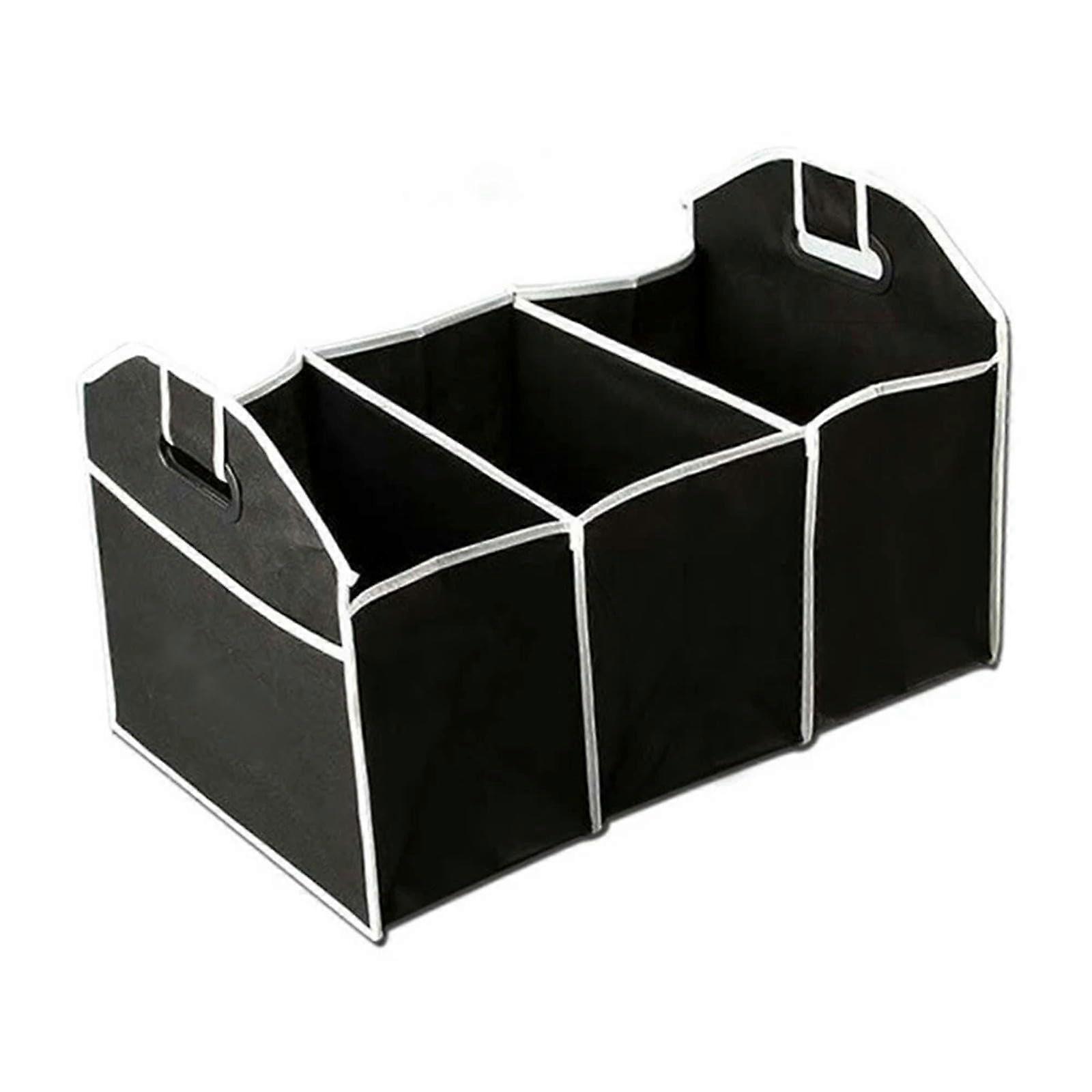 Car Trunk Organizer PU Leather Foldable Large Capacity Car Storage Box for Tools and Accessories