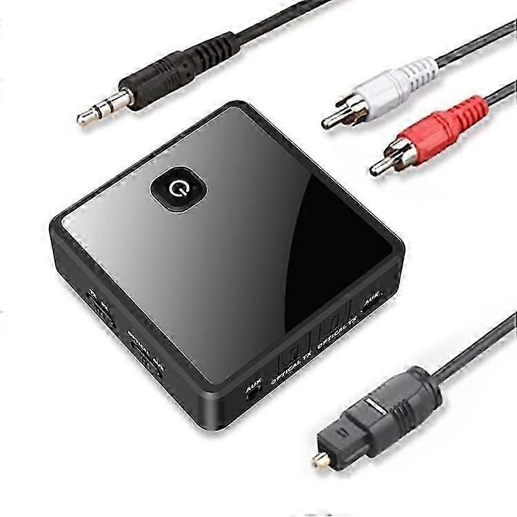 Fiber Optic Bluetooth 5.0 Audio Transmitter Receiver 2-in-1 Wireless Bluetooth Adapter One Connects Two Audio Adapter