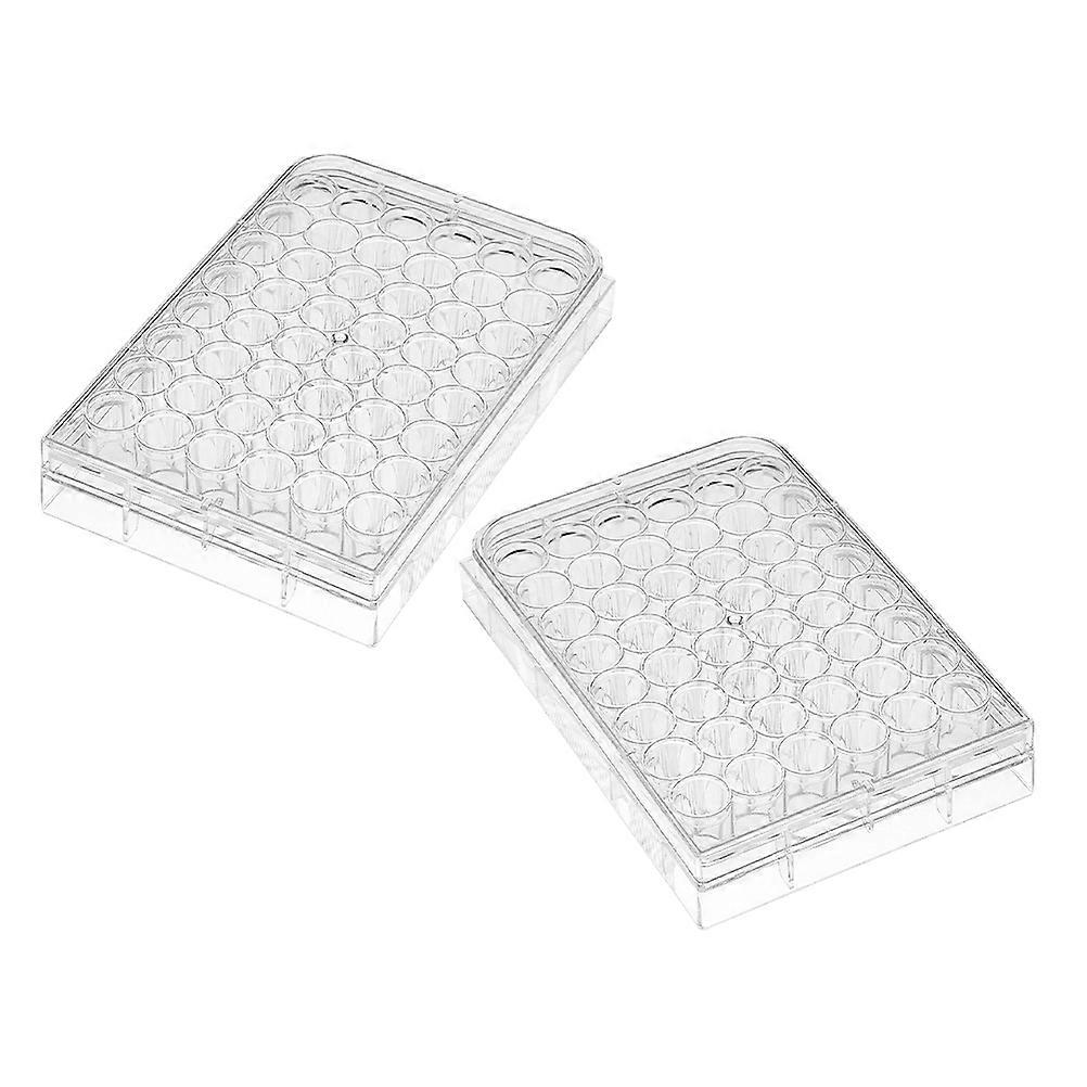 Durable Transparent Polystyrene Cell Culture Plate for Lab Use MultiFunctional Design 48Hole 2pcs