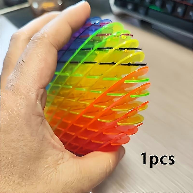 Vibrant Rainbow Elastic Adult Toy - Stress Relief Toy, Relaxation Tool with Unique Mesh Design for Focus | Dynamic Structure