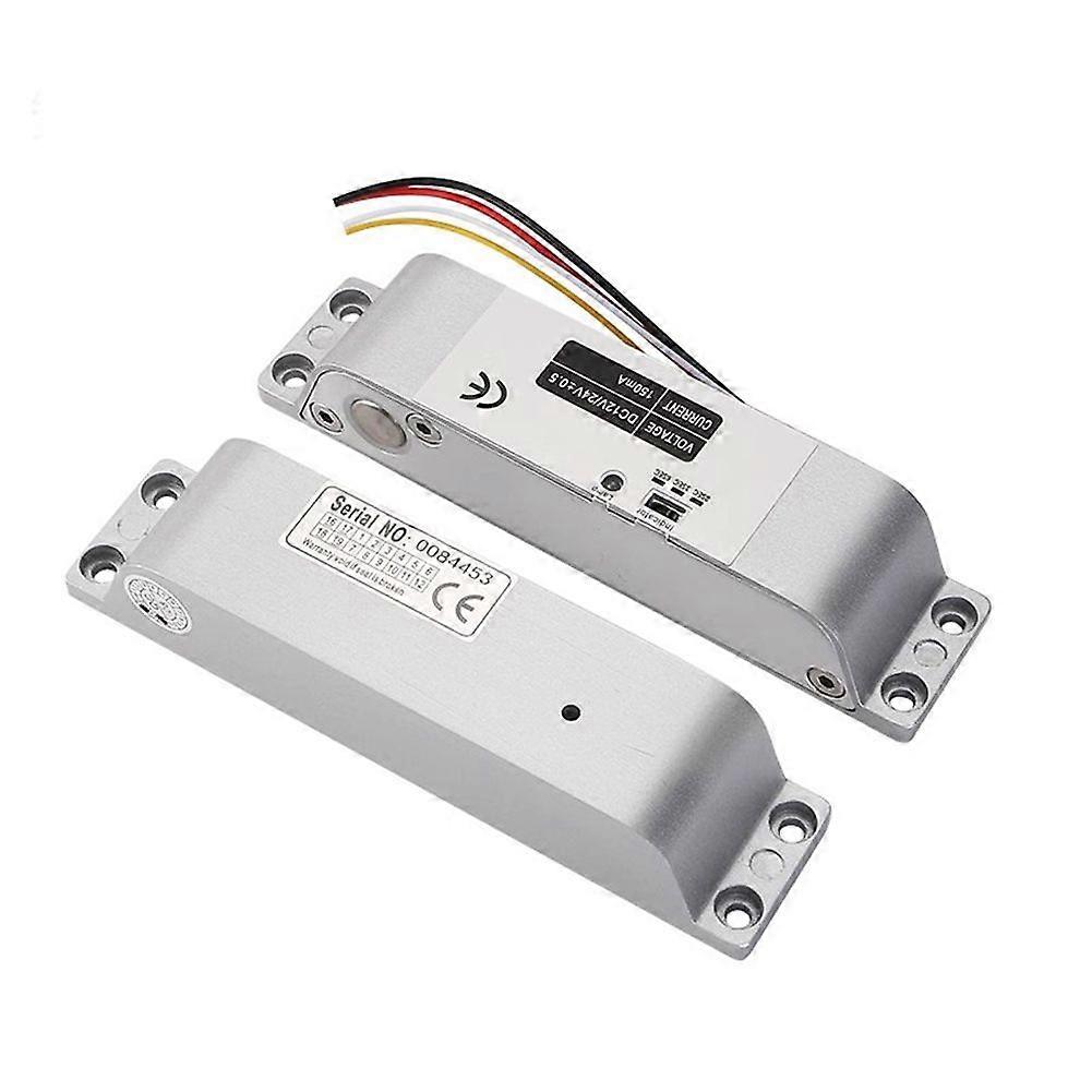 Electric Drop Bolt Lock Fail Safe Secure DC12V with Adjustable Time Delay for Access Control Electronic Mortise Locks,B