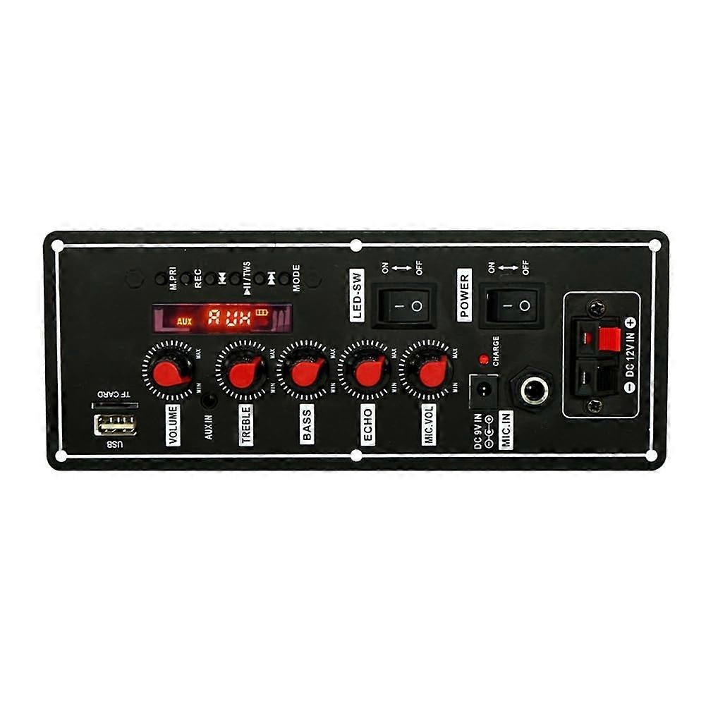 20W Bluetooth Audio Amplifier with FM Radio, MP3 Decoder Board, USB/TF, Mic and Recording