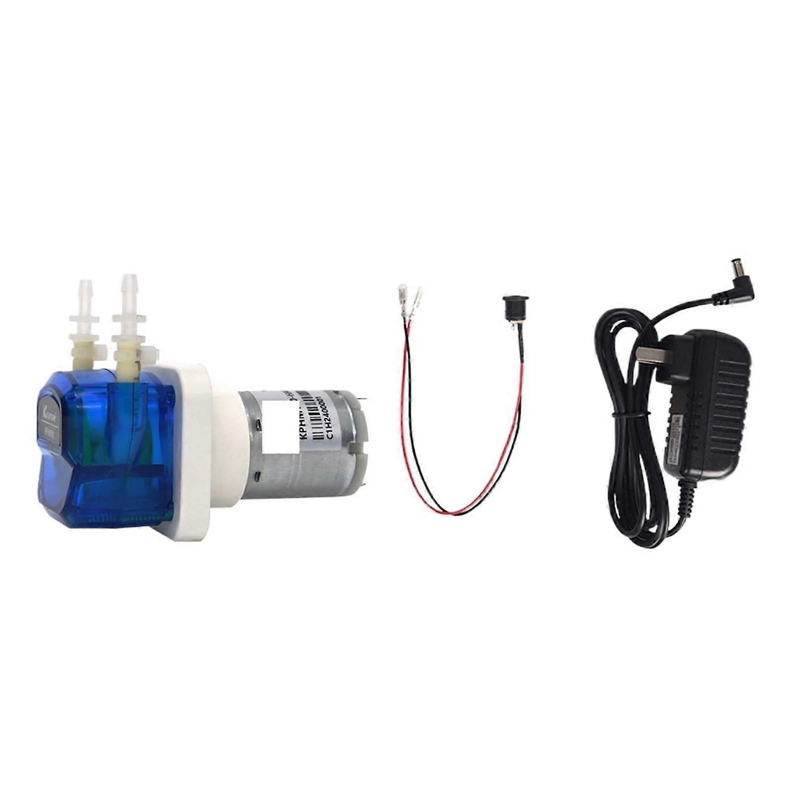 12V DC Water Pump and Peristaltic Pump with Power Plug, Efficient Flow, Durable Motor for Irrigation
