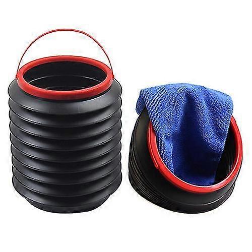 Foldable Retractable 4l Container Barrel Trash Bin Storage Bucket Can For Car