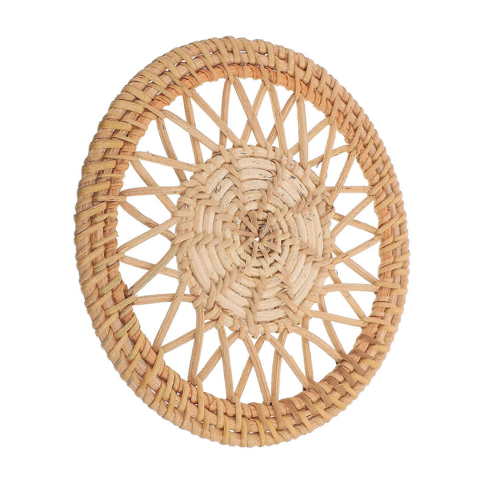 Round Rattan Coasters for Heat Resistant Table Use