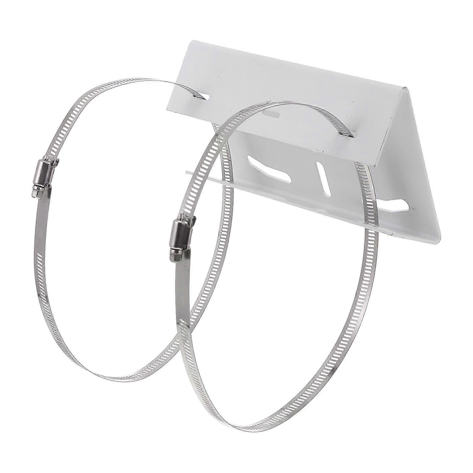 Vertical Pole Mount Bracket for Camera Use with Hoops Silver Steel