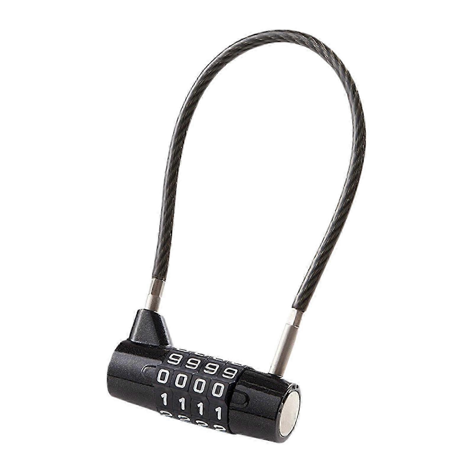 Cable Lock Sturdy 4 Digit Combination Padlock for Tool Box Shed Hasp Storage 17.5cm Cable 25-26