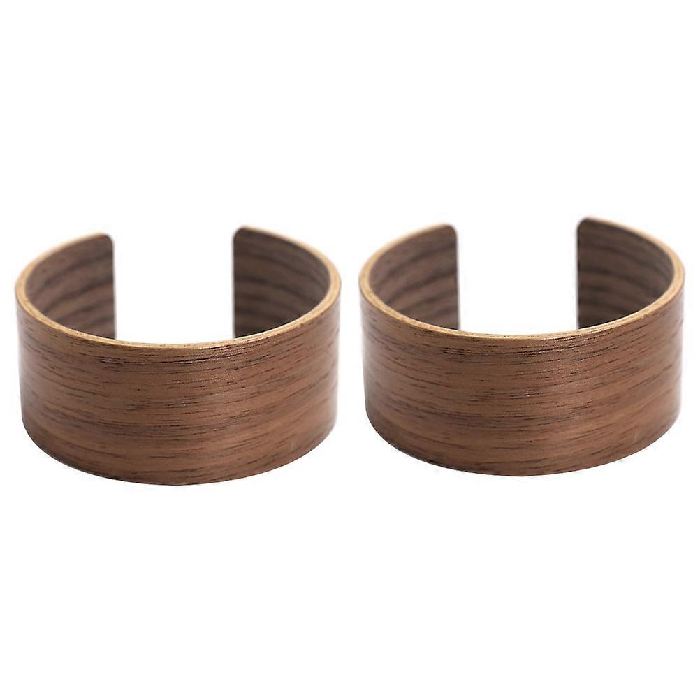 Walnut Cup Sleeves for Protective Coffee Cup Sleeve 2Pcs Set