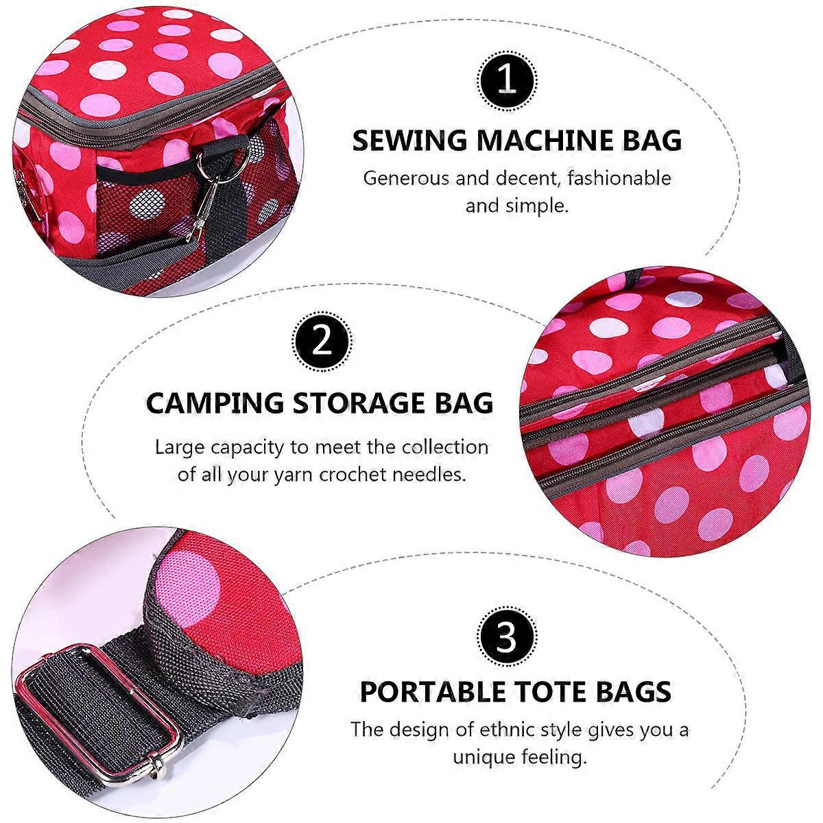 Multi-Functional Sewing Machine Bag Storage Bag for Durable Use 1Pcs Red