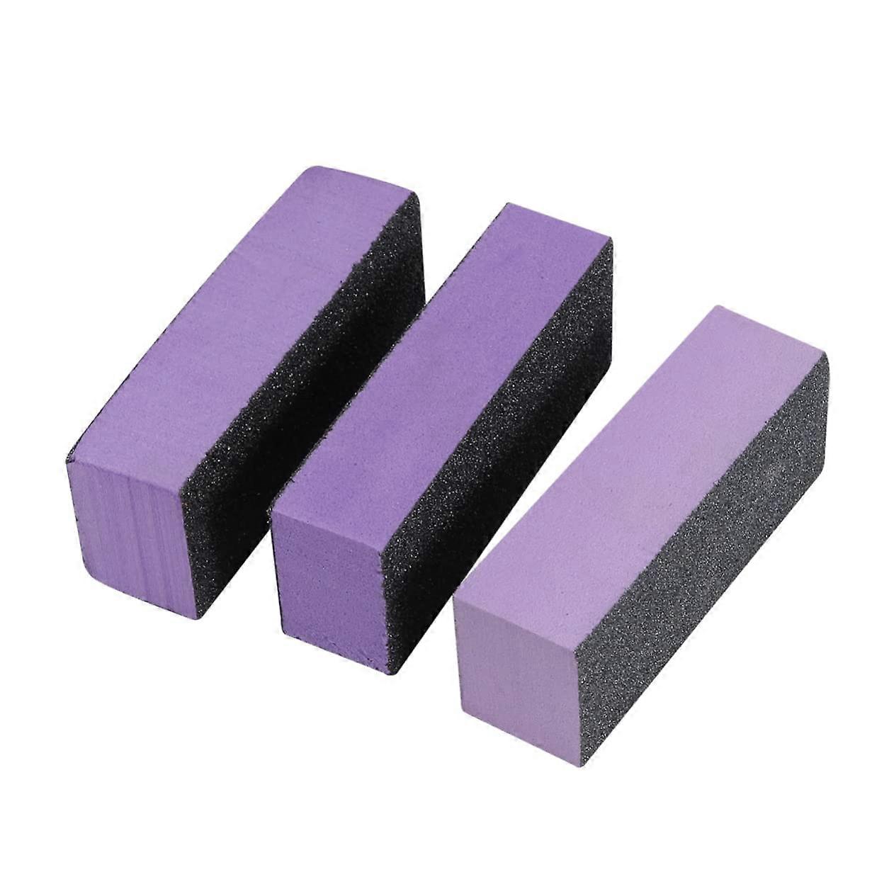 ThreeSided Nail Buffer Block Set with Soft Sponge Foam for Manicure and Home Nail Care