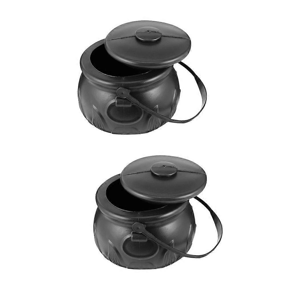 Halloween Candy Container Witch Black Buckets for Storage Use 1Set Set