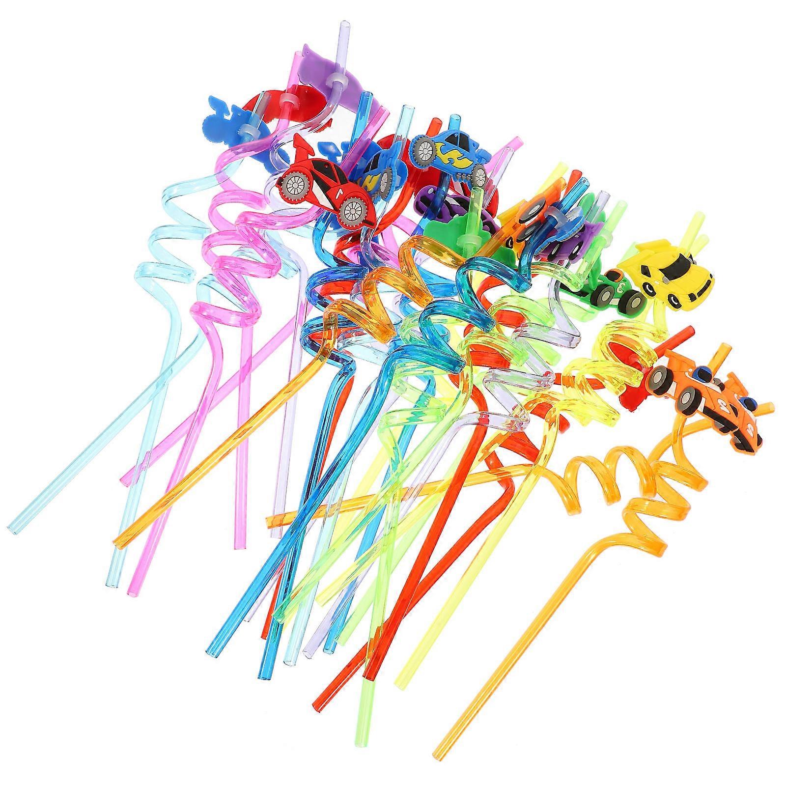 Shaped Drinking for Decoration Assorted Color 24pcs