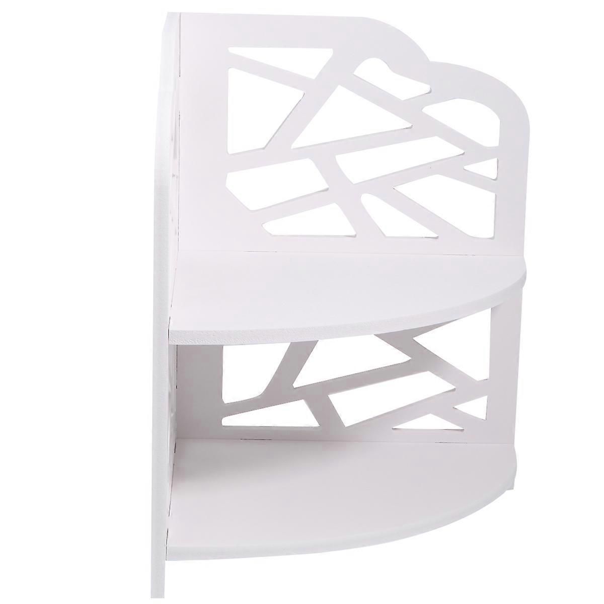 Corner Shower Shelf 2Pcs White Storage Rack Designed For Home Use And Efficient Bathroom Organization