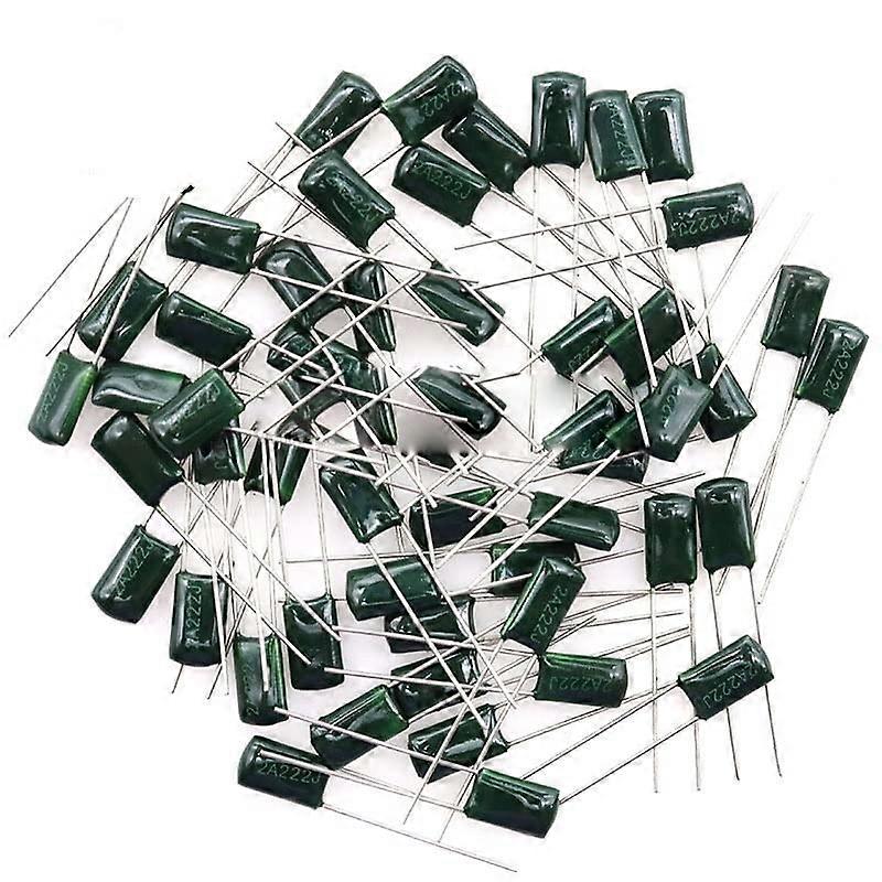 50pcs Assorted Polyester Film Capacitor Kit 100V 1nF100nF for Electronics DIY Stable Voltage Control