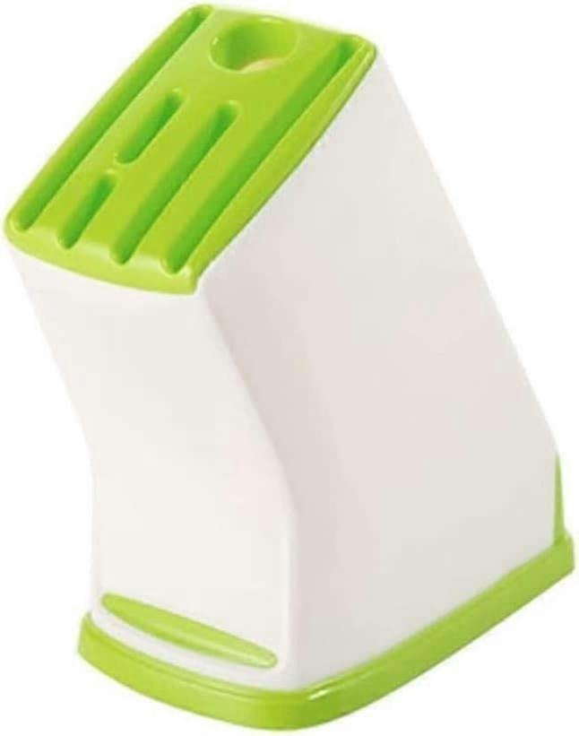 Kitchen Knife Holder with Fast Draining Design, Multifunction Countertop Knife Block Organizer