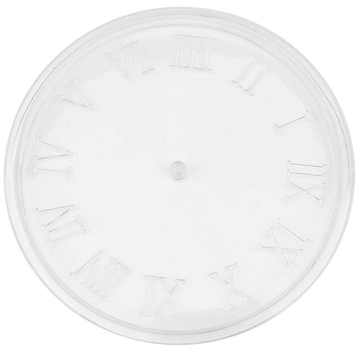 1 Set DIY Clock Silicone Mold Wall Clock Mold Clock Making Accessories Roman Numerals Clock Model (Transparent)