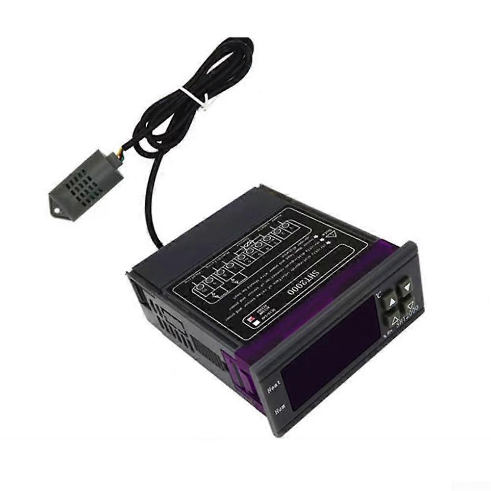 Digital Temperature and Humidity Controller SHT2000 Programmable Thermostat 12V LCD for Heating Cooling