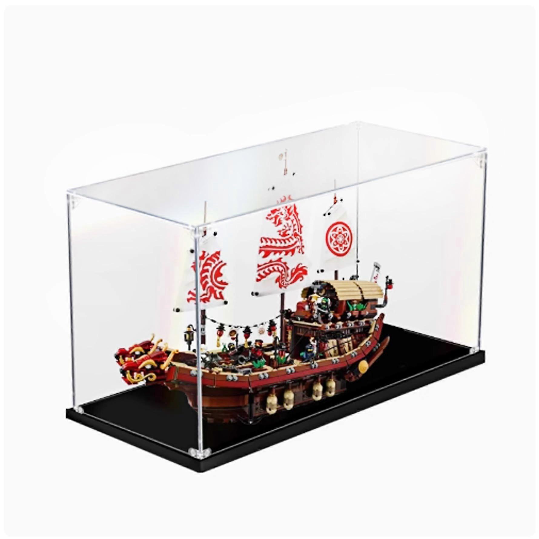 Acrylic Display Case for  70618 Boat Model, Clear Dustproof Showcase with 360° Viewing