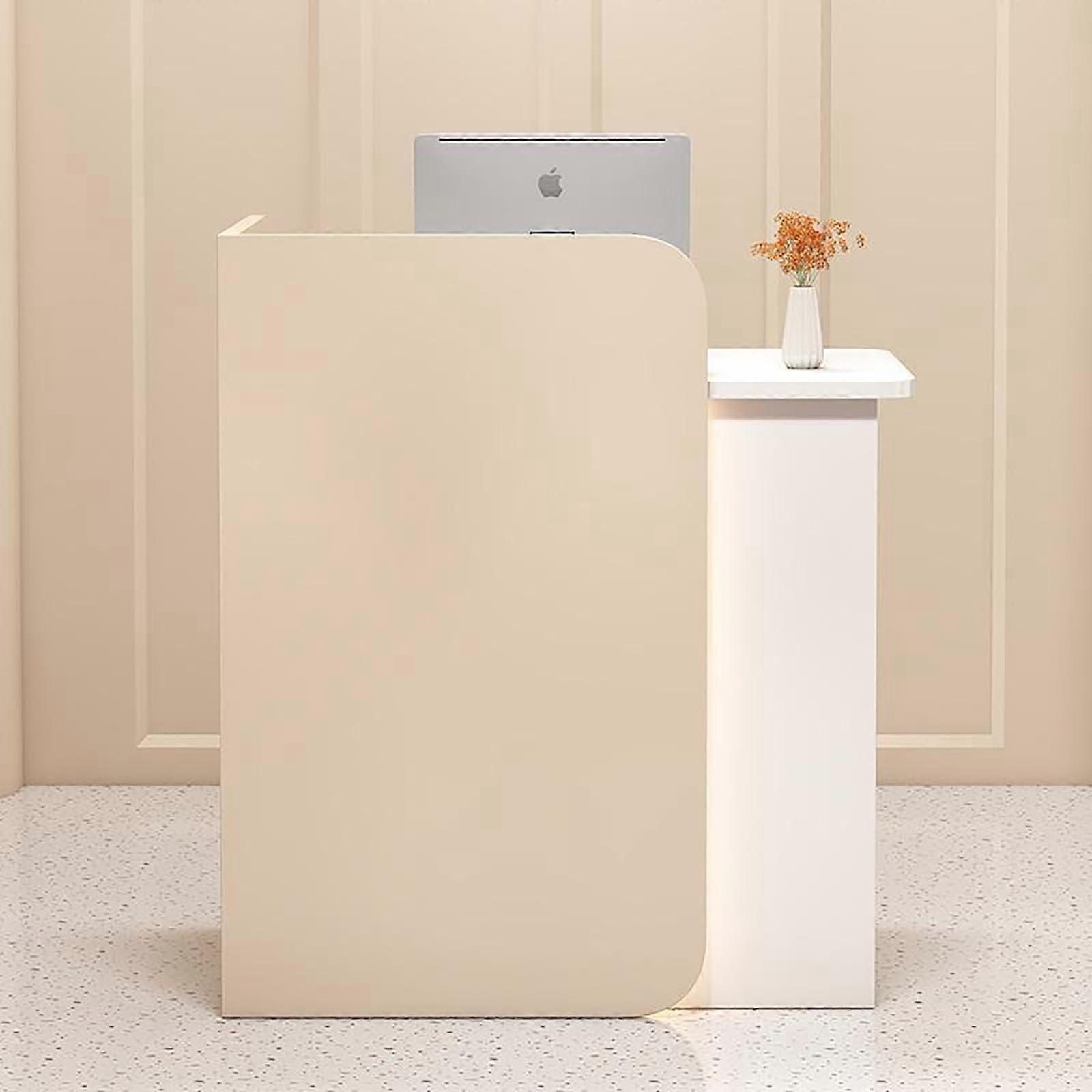 Modern LShaped Checkout Counter Reception Desk for Small Shops 100x45x100cm SpaceSaving Design