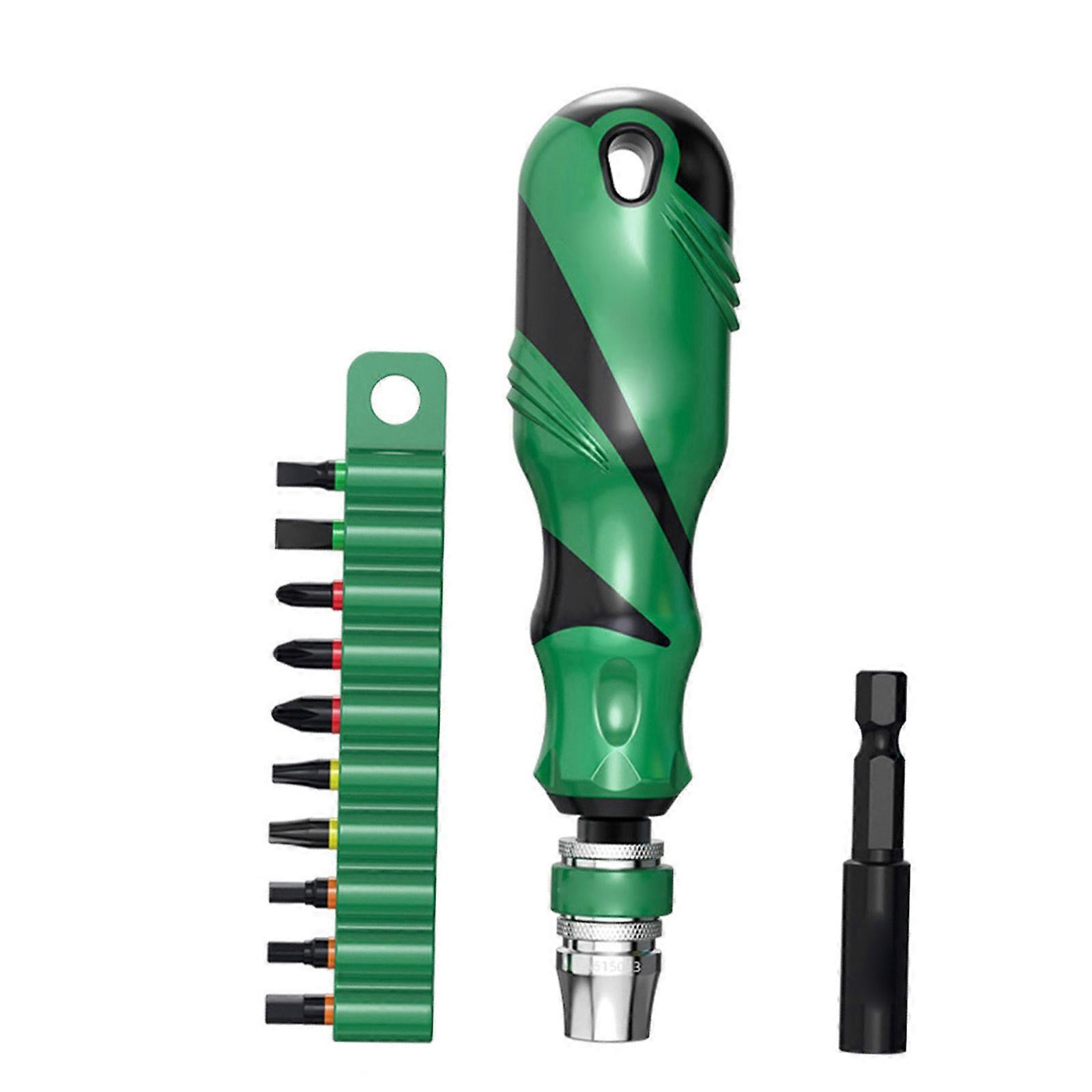 Screwdriver Set 10 in 1 Steel Magnetic Screwdriver Set Household Multifunction Replaceable Head Screwdriver Bits Multicolor