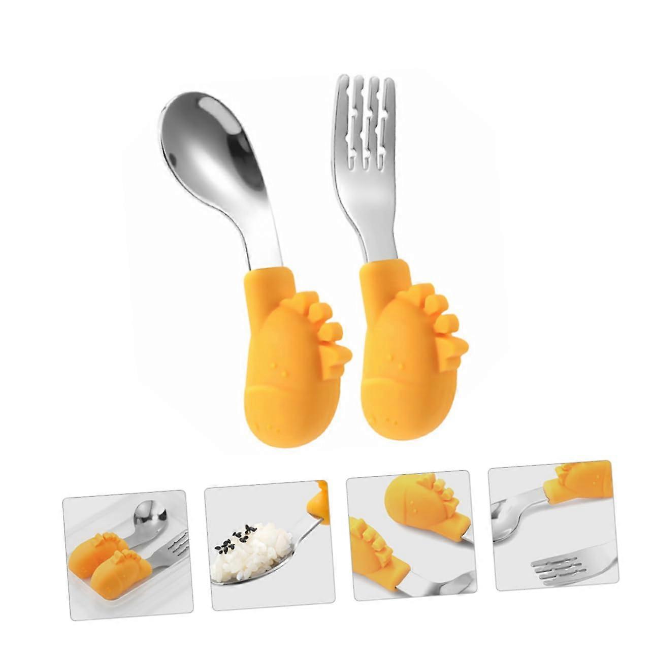 Cutlery Set with Ergonomic Comfort Grip,  Temp Resistant, Cute Design and Storage Container