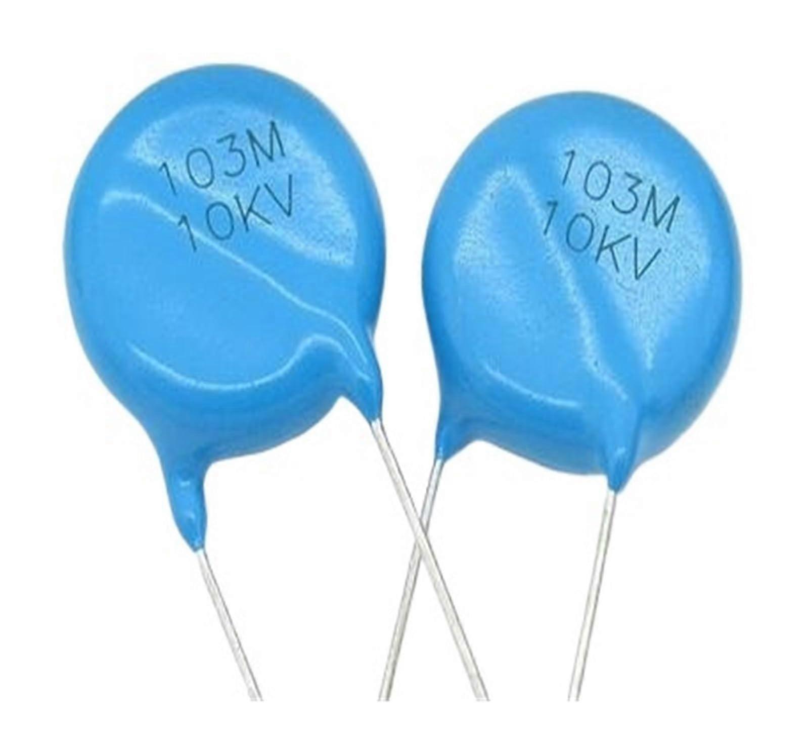 Voltage Ceramic Capacitor 10KV 10NF 103M Pack of 5 for Stable Performance